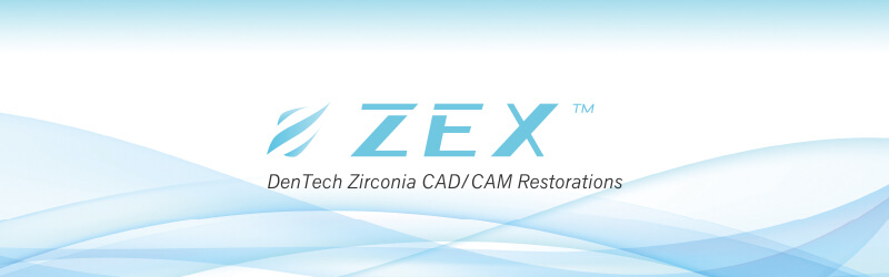 スキャナー、CADソフト、CAM+加工機、マテリアル、カラーリングシステム、シンタリングファーネスそれぞれを精選し独自に組み合わせた最新鋭のジルコニア加工用CAD/CAMシステムZEX（DenTech Zirconia CAD/CAM Restorations）
